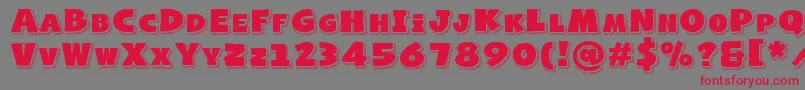 NaughtySquirrelShadowedDemo Font – Red Fonts on Gray Background