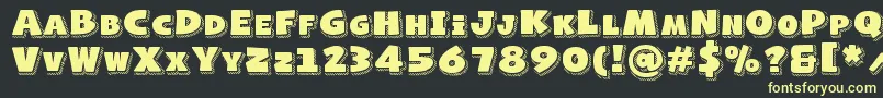 NaughtySquirrelShadowedDemo Font – Yellow Fonts on Black Background