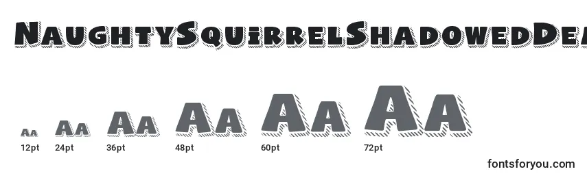 Размеры шрифта NaughtySquirrelShadowedDemo
