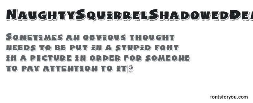 NaughtySquirrelShadowedDemo フォントのレビュー
