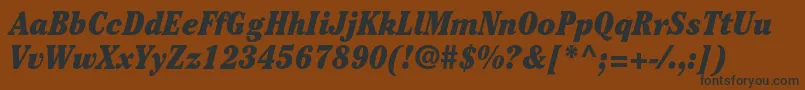 CheltenhamstdUltracondit Font – Black Fonts on Brown Background