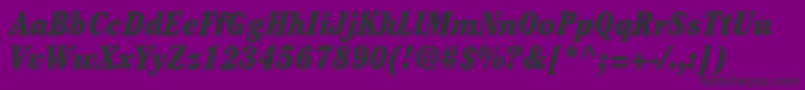 CheltenhamstdUltracondit Font – Black Fonts on Purple Background