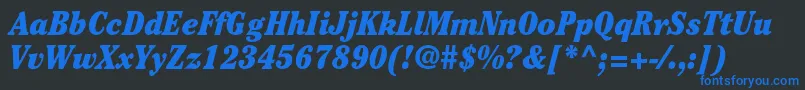 CheltenhamstdUltracondit Font – Blue Fonts on Black Background