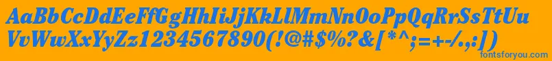 CheltenhamstdUltracondit Font – Blue Fonts on Orange Background