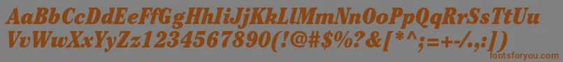 CheltenhamstdUltracondit Font – Brown Fonts on Gray Background