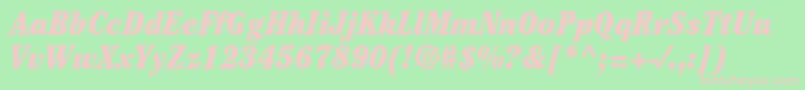 CheltenhamstdUltracondit Font – Pink Fonts on Green Background