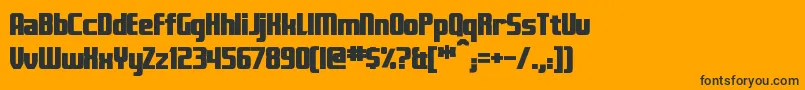 フォントFontanaBold – 黒い文字のオレンジの背景