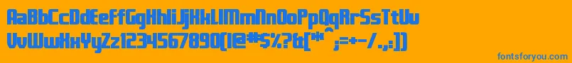 FontanaBold Font – Blue Fonts on Orange Background