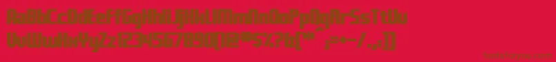 FontanaBold-Schriftart – Braune Schriften auf rotem Hintergrund