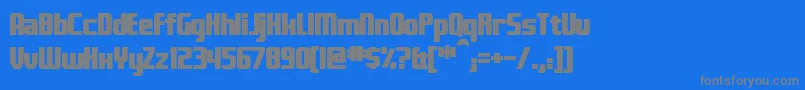 フォントFontanaBold – 青い背景に灰色の文字