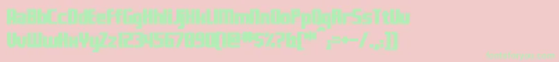 FontanaBold Font – Green Fonts on Pink Background