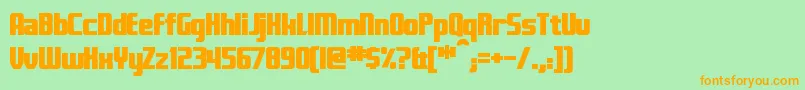 FontanaBold Font – Orange Fonts on Green Background