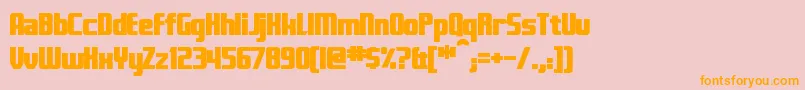 FontanaBold Font – Orange Fonts on Pink Background