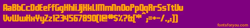 FontanaBold Font – Orange Fonts on Purple Background