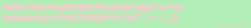 FontanaBold-fontti – vaaleanpunaiset fontit vihreällä taustalla