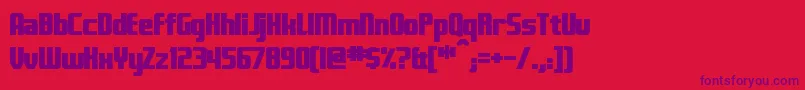FontanaBold Font – Purple Fonts on Red Background