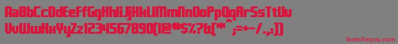 FontanaBold Font – Red Fonts on Gray Background