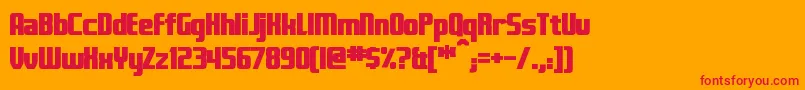 FontanaBold Font – Red Fonts on Orange Background