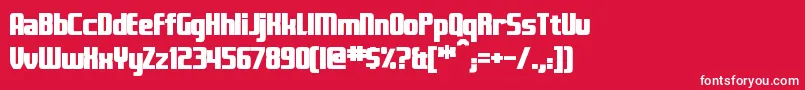 FontanaBold Font – White Fonts on Red Background