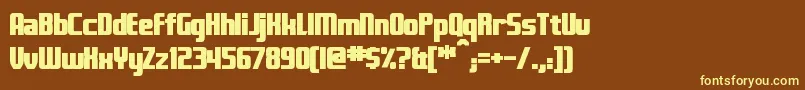 FontanaBold Font – Yellow Fonts on Brown Background