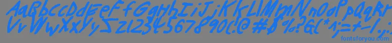More about ButtonsTheBearItalic Font ButtonsTheBearItalic Font – Blue Fonts on Gray Background