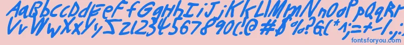 More about ButtonsTheBearItalic Font ButtonsTheBearItalic Font – Blue Fonts on Pink Background