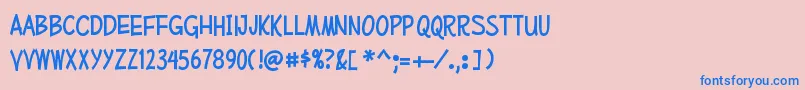 MufferawcdRegular Font – Blue Fonts on Pink Background