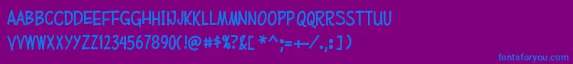 Шрифт MufferawcdRegular – синие шрифты на фиолетовом фоне