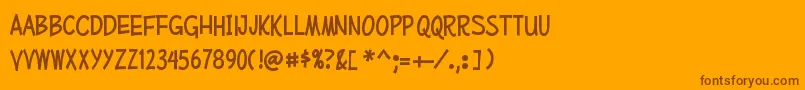 MufferawcdRegular Font – Brown Fonts on Orange Background