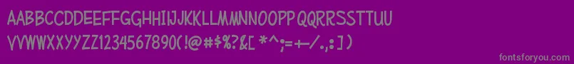 MufferawcdRegular Font – Gray Fonts on Purple Background