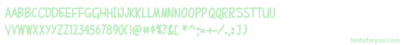 MufferawcdRegular Font – Green Fonts on White Background