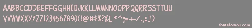 MufferawcdRegular Font – Pink Fonts on Gray Background