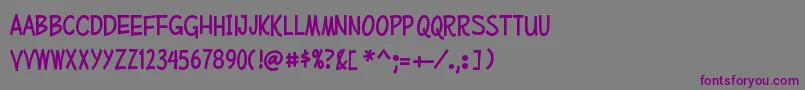 MufferawcdRegular Font – Purple Fonts on Gray Background