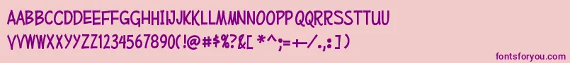 Шрифт MufferawcdRegular – фиолетовые шрифты на розовом фоне