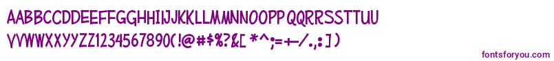 MufferawcdRegular Font – Purple Fonts on White Background
