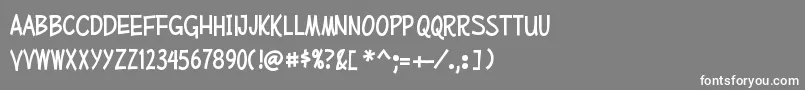 MufferawcdRegular Font – White Fonts on Gray Background