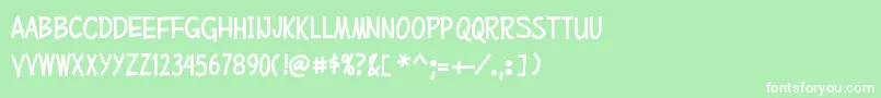 MufferawcdRegular Font – White Fonts on Green Background