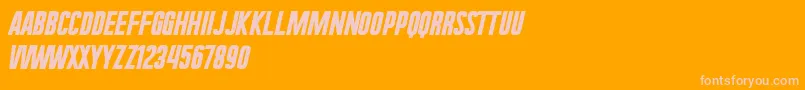 UraeNium Font – Pink Fonts on Orange Background