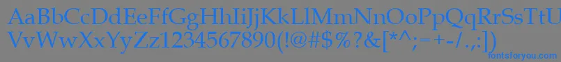 Queens Font – Blue Fonts on Gray Background