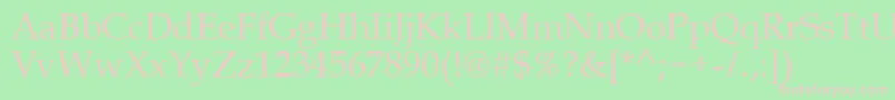 Queens Font – Pink Fonts on Green Background