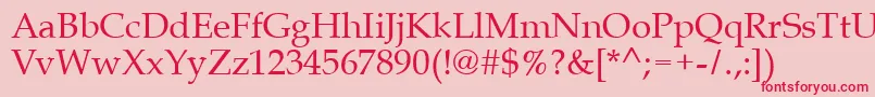 Queens Font – Red Fonts on Pink Background