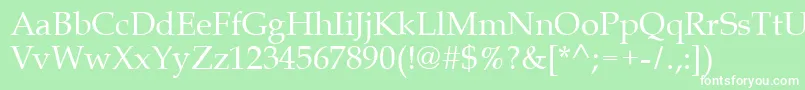 Queens Font – White Fonts on Green Background