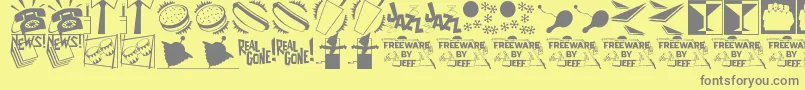 Nifty50sIcons2Jl Font – Gray Fonts on Yellow Background