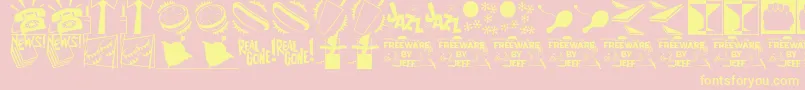 Nifty50sIcons2Jl Font – Yellow Fonts on Pink Background