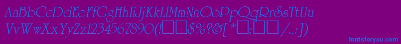 Agreveo Font – Blue Fonts on Purple Background