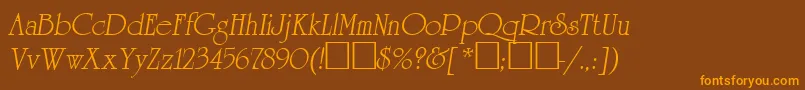 Agreveo Font – Orange Fonts on Brown Background