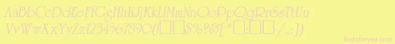Agreveo-fontti – vaaleanpunaiset fontit keltaisella taustalla