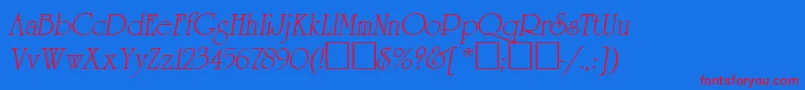Agreveo Font – Red Fonts on Blue Background