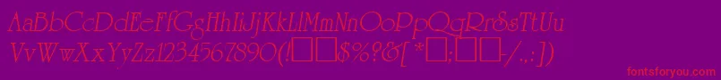 Agreveo Font – Red Fonts on Purple Background