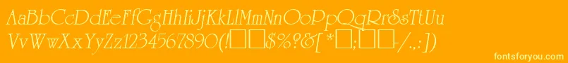 Agreveo Font – Yellow Fonts on Orange Background